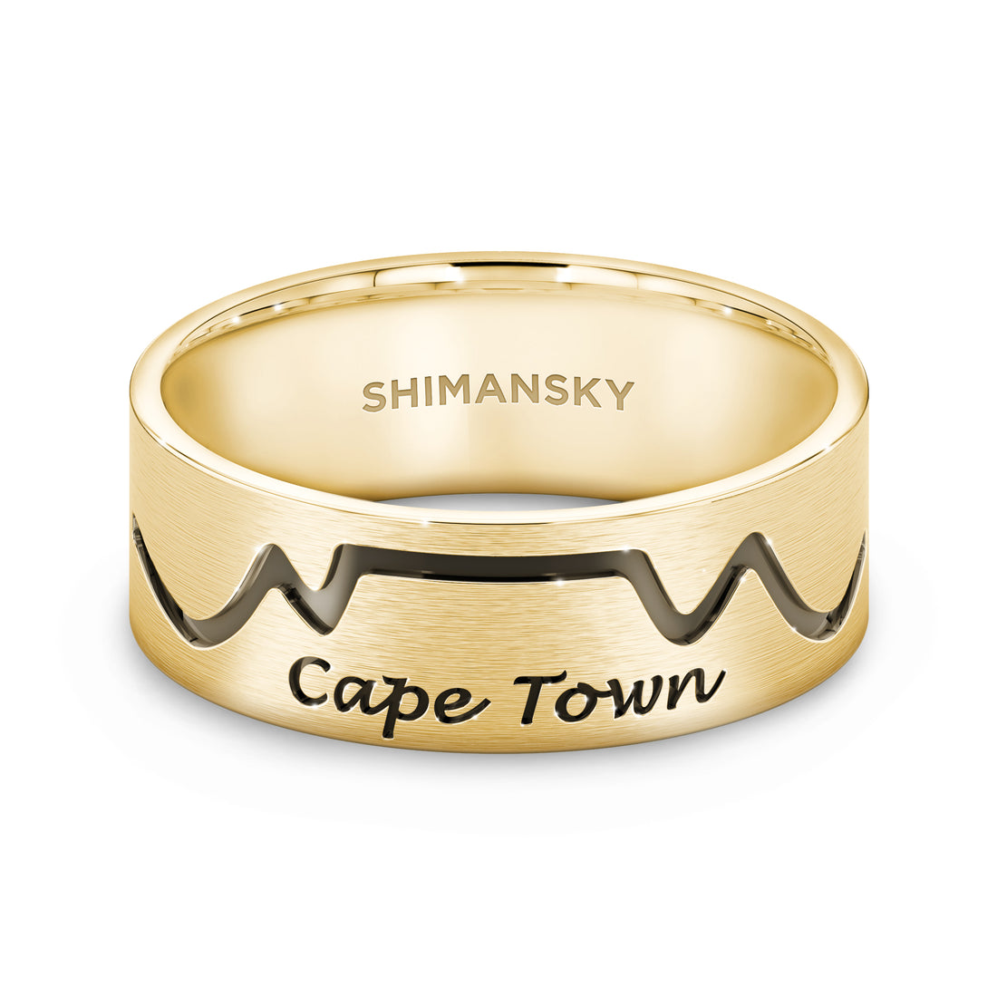 Half Pavé Cape Town Ring in 14K yellow Gold