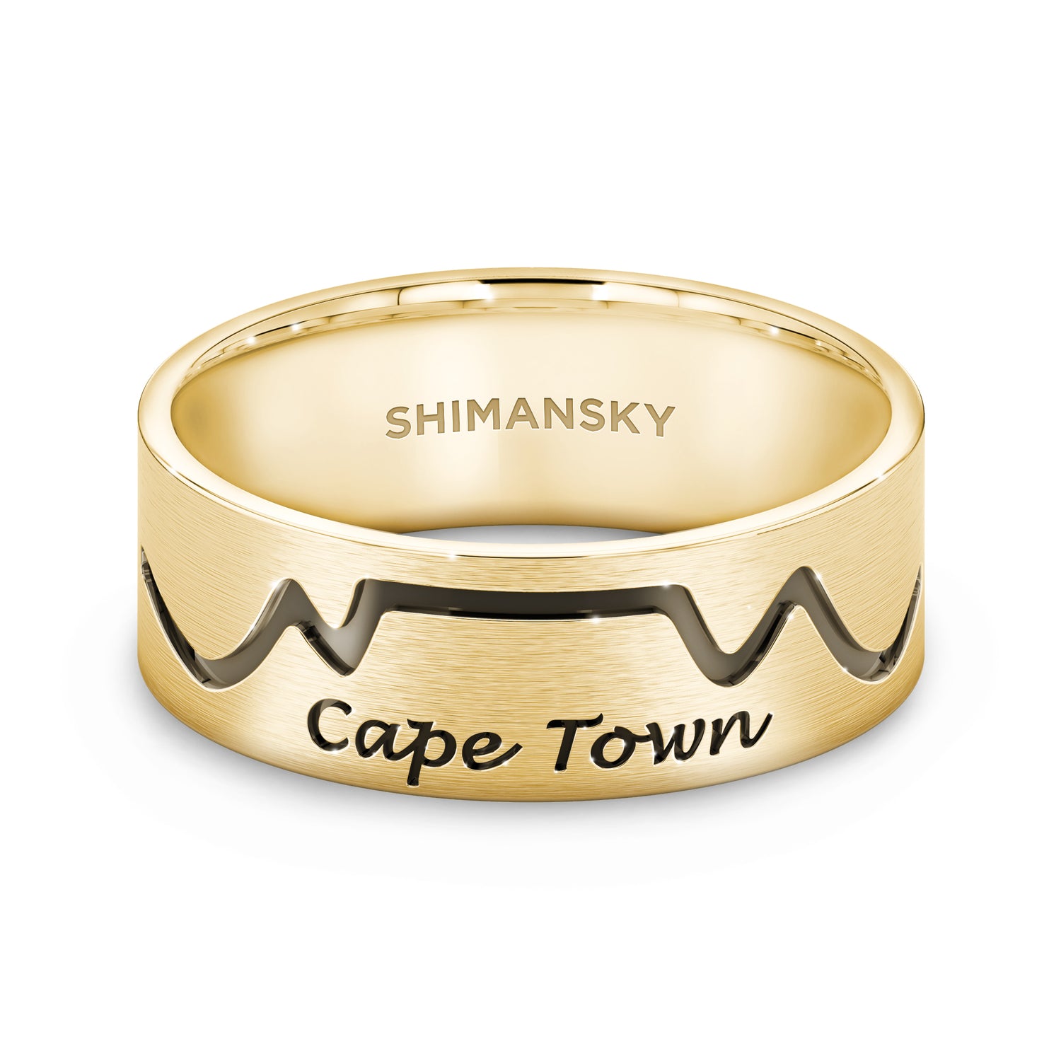 Half Pavé Cape Town Ring in 14K yellow Gold