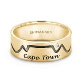 Gents Swiss Set Cape Town Ring in 14k yellow gold 