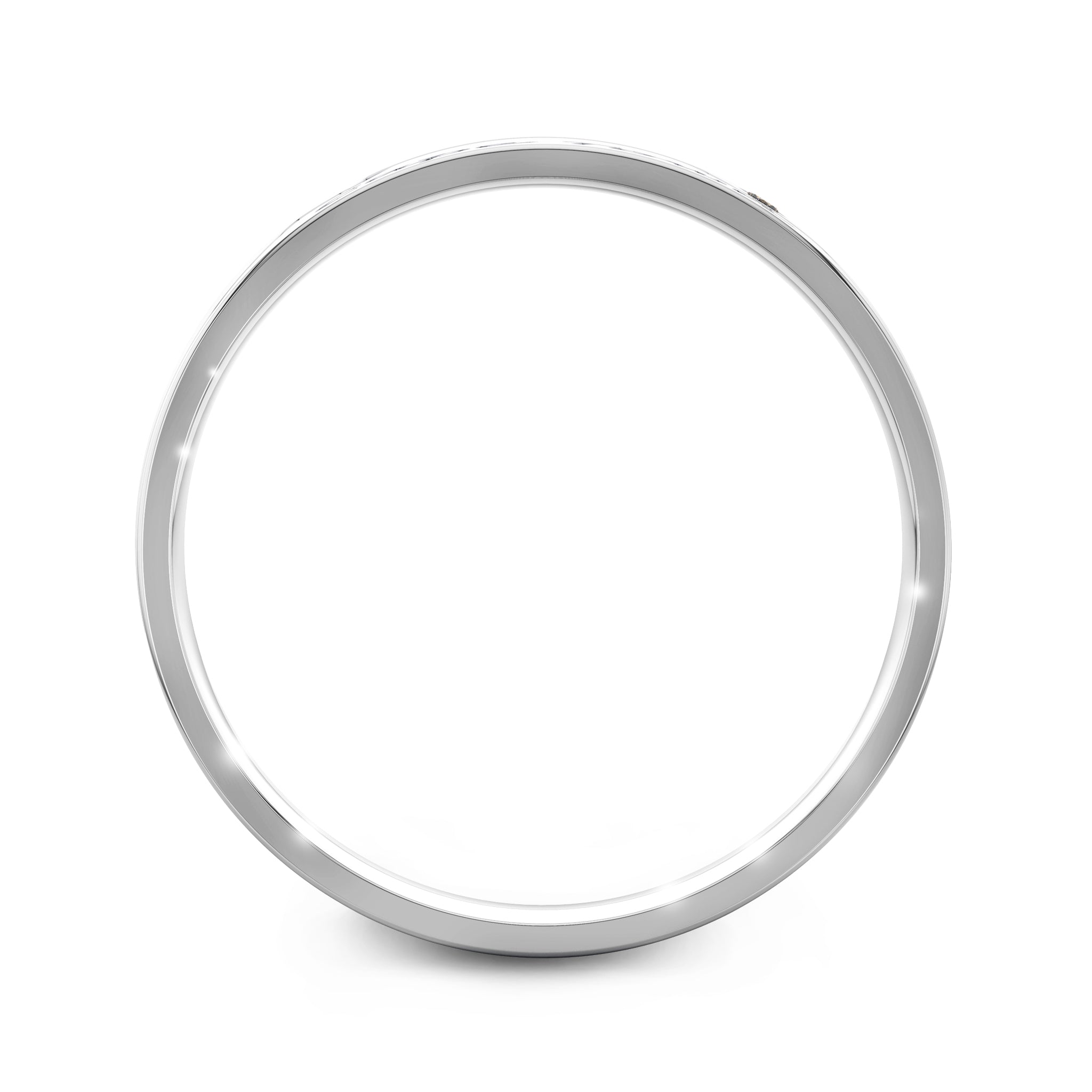 Gents Swiss Set Cape Town Ring in 14k white gold or silver