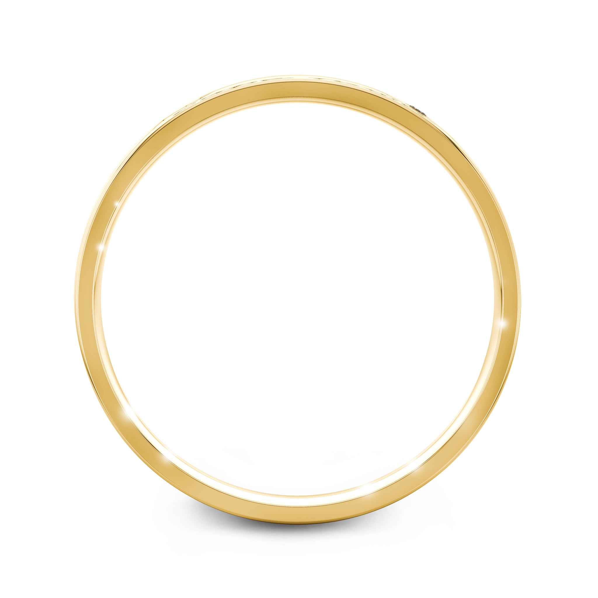 Gents Swiss Set Cape Town Ring in 14k yellow gold