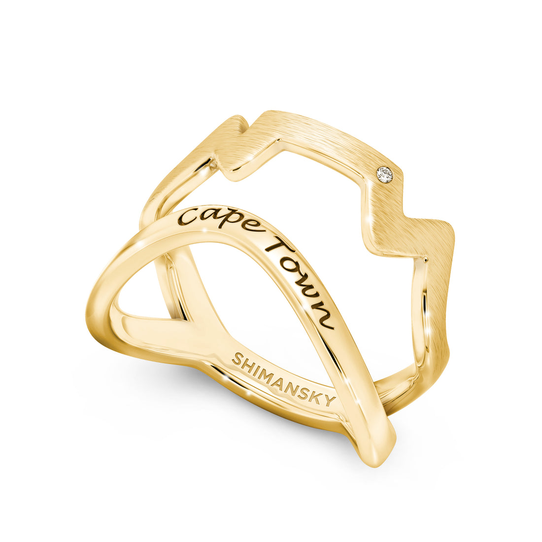 Swiss Set Cape Town Ring in 14k yellow gold