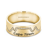 Gents Cape Town Ring Pavé in 14K yellow Gold