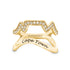 Half Pavé Cape Town Ring. in 14K yellow gold